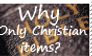 Why only Christians items?