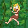 Madeline swinging in vines (Commission)