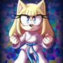 Madeline Karate GI outfit pose 1 background