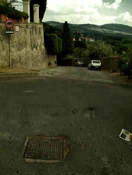 a small sloping Italian street