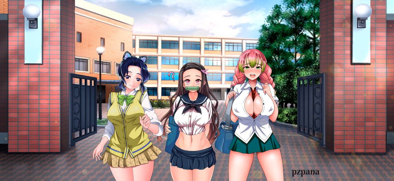 Demon Slayer - School Days by pzpana on DeviantArt
