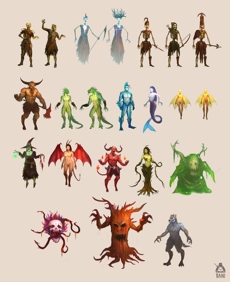 Monster and creature pack #1 by Banzz on DeviantArt