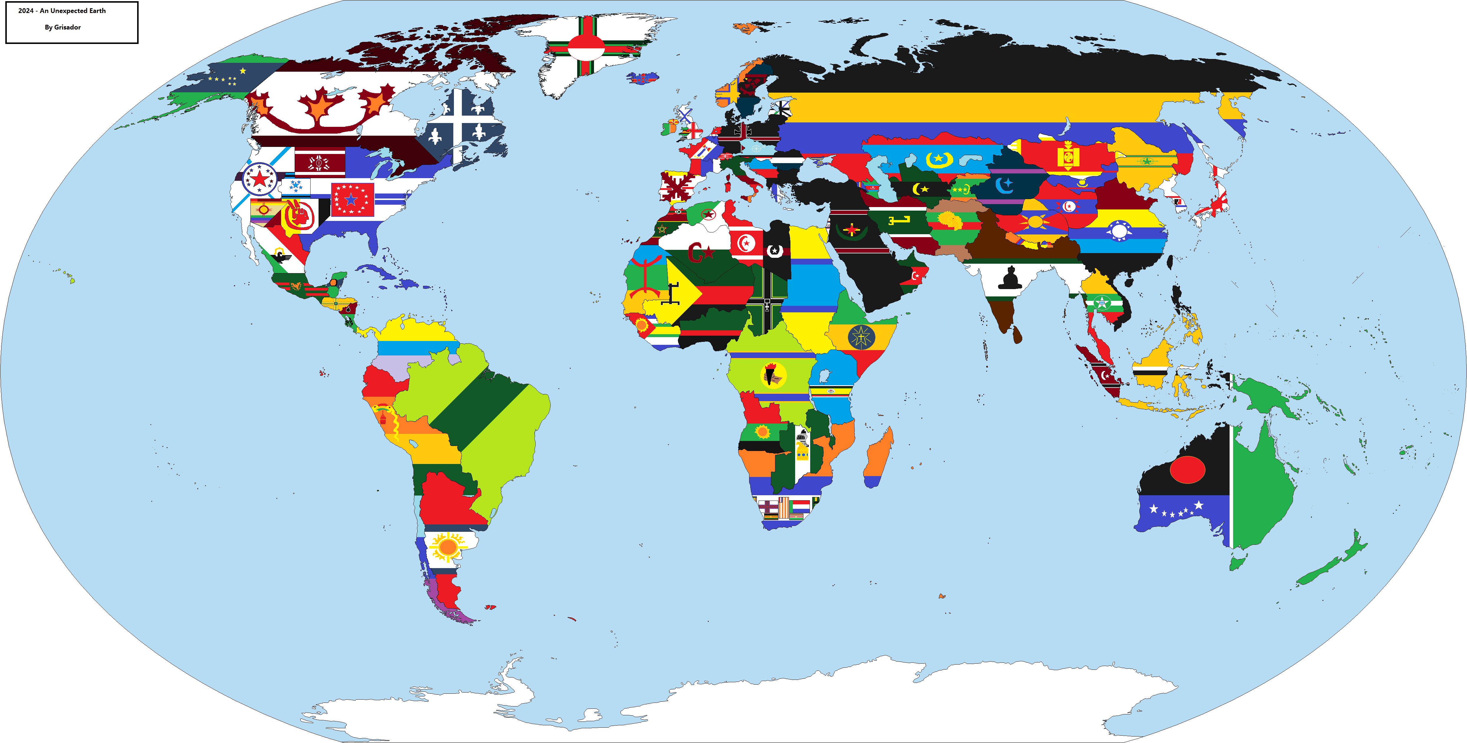 2024 - An Unexcped Earth Flag Map