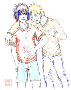 Sasuke and Naruto- Expecting Dads!