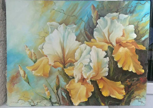 Oil painting - Yellow flowers