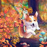 Commission: Welsh Corgi and her Fairy Queen
