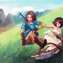 Commission: Shield Surfing (Zelda)
