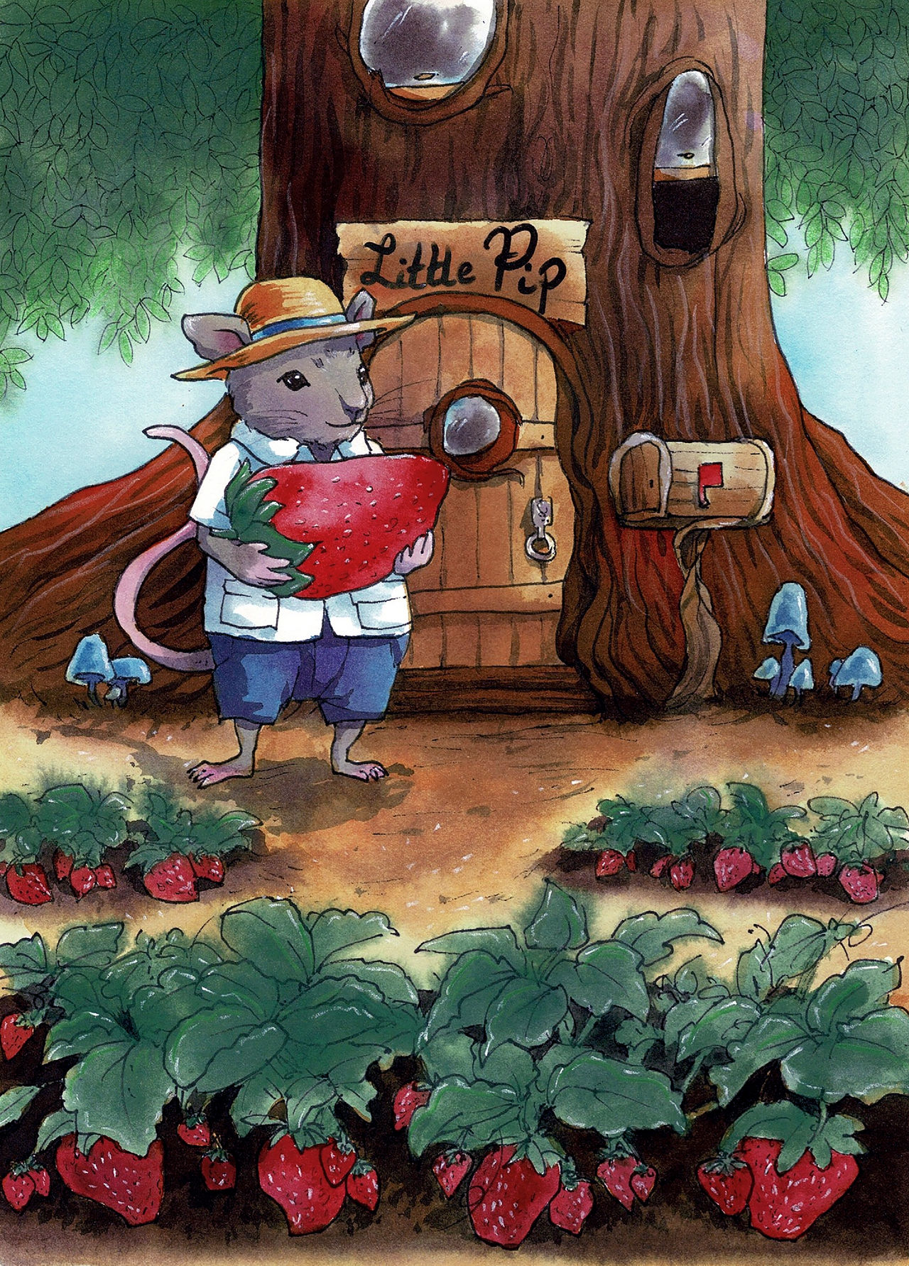 Commission: Little Pip's Strawberry Farm