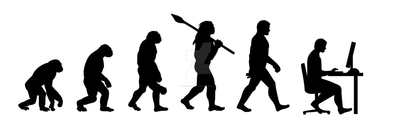 Man Unus Evolution of Man: Writing Edition || Merch by Maggie-Wolff on DeviantArt