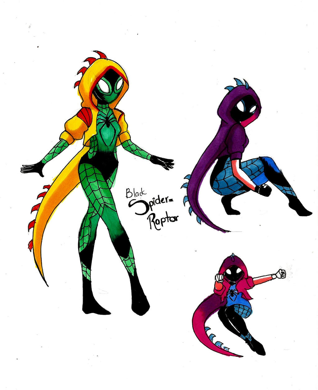 Spidersona: Black Spider Raptor by CheshireMalice on DeviantArt