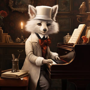 Yatomei Adorable Scene Charming White Fox Piano To