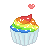 Free Rainbow Cupcake Avatar by iamyourleader