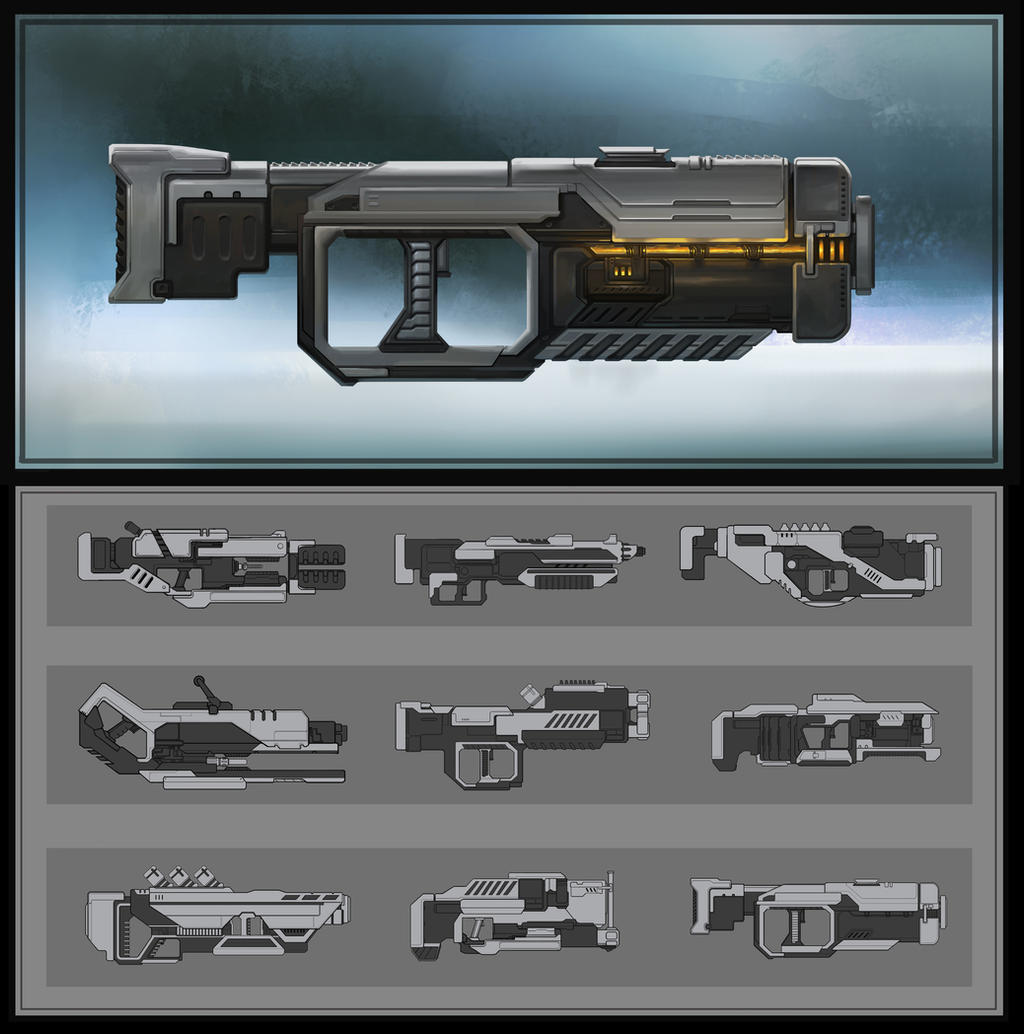 Tech Rifles Deviantart Sci-fi Rifles by SebastianWagner on DeviantArt