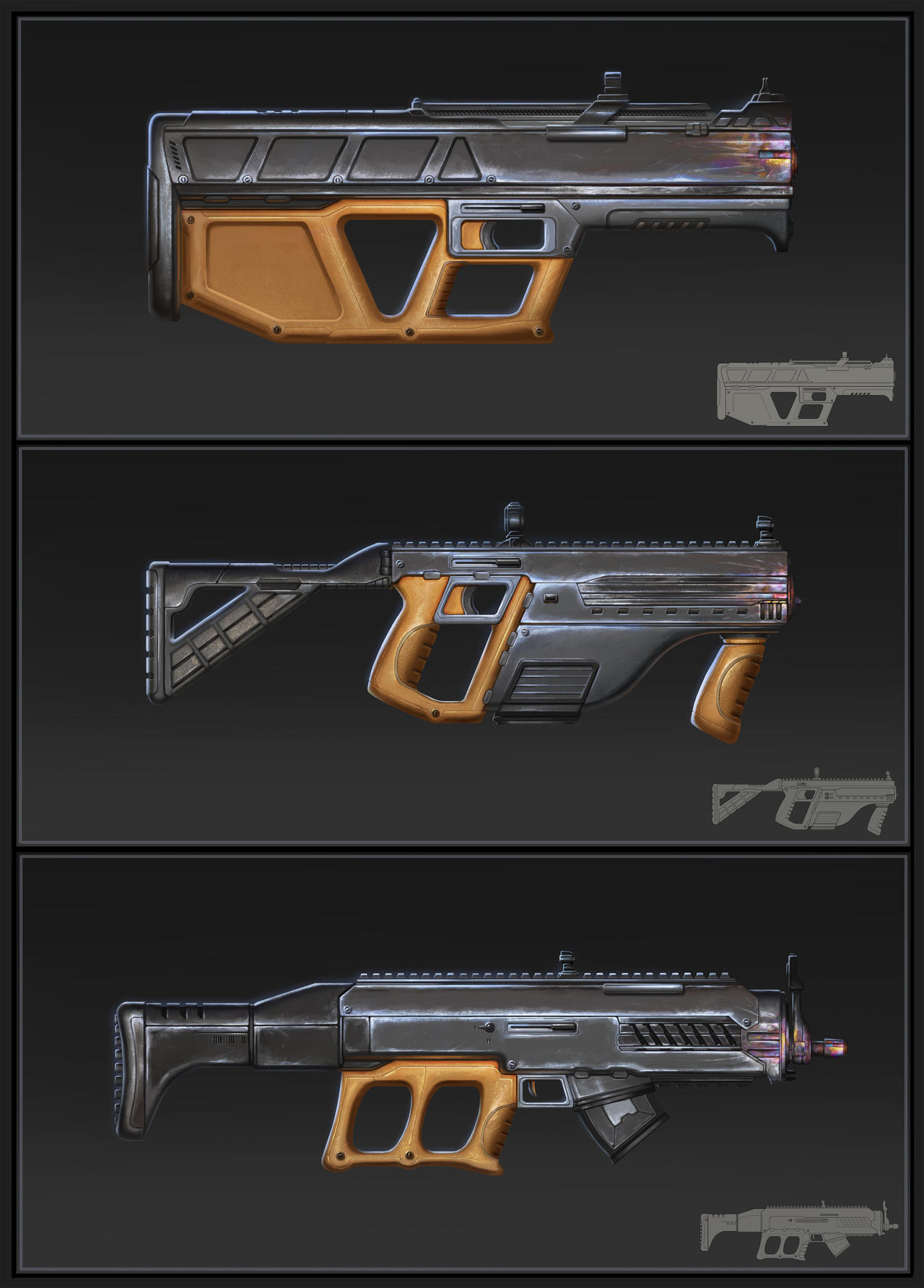 Fantasy Rifles Deviantart Sci-fi Rifles 3 by SebastianWagner on DeviantArt