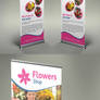 Flower Shop Roll-Up Banner V001