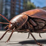 An 8 foot tall cockroach, wielding 4 different col