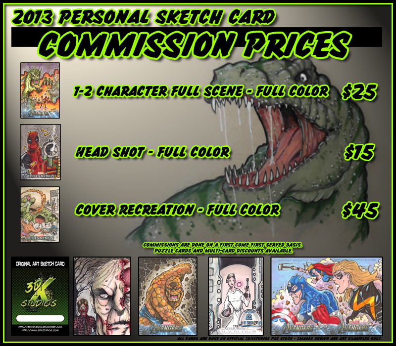 2013 Sketch Card Commissions