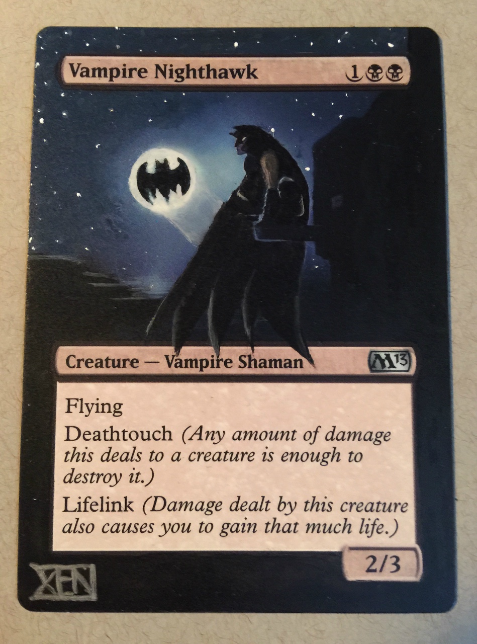 batman mtg card Dragon Shield Sleeves Dragon Shield Limited Edition Brushed Art: 100 CT - Sleeves are Smooth & Tough If you are not sure if you like this product or not Vampire Nighthawk, Batman MtG Card