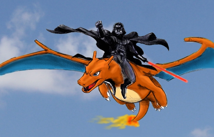 Darth Vader and Charizard