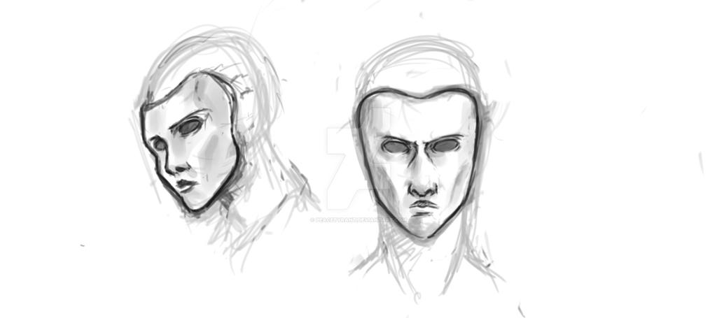 Face Less Mask Drawing The Mask of the Faceless by Peacetyrant on DeviantArt