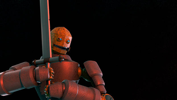 Robot Warrior at Night