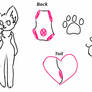 Cat/fox furry reference sheet base/template F2u