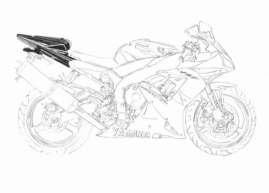 How To Draw R1 Yamaha R1 - WIP1 by KerstinSchroeder on DeviantArt