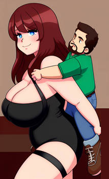 Giantess Girl Friend Piggyback 2