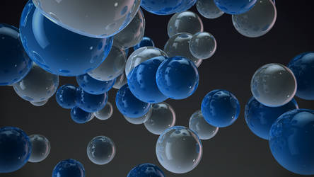 3D Spheres - Blue
