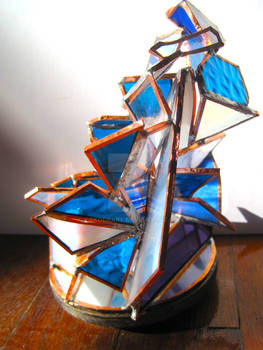 Decadent stained glass sculpture