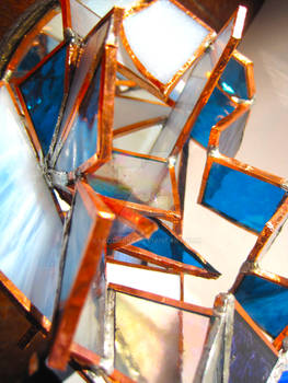 decadent detail stained glass sculpture