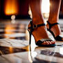 Sandals on marble