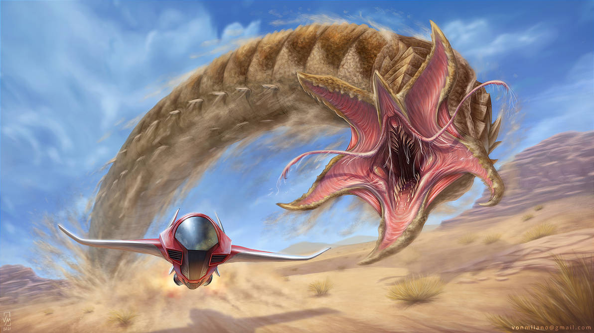 Alien Sand Insect Bul'eser - Giant Alien Sandworm by vonmilano on DeviantArt