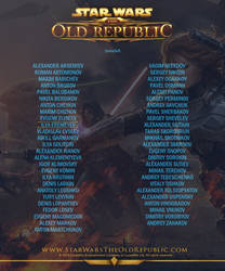 My name in SW TOR credits !