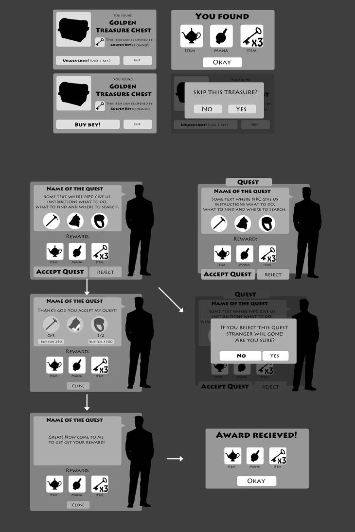 Quest UI Concept by reQuiem3d on DeviantArt