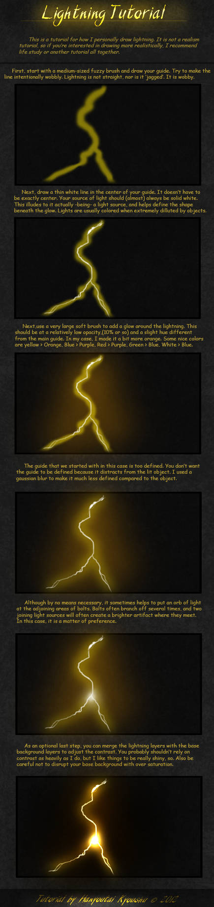 Lightning Tutorial by KeshionLin on DeviantArt