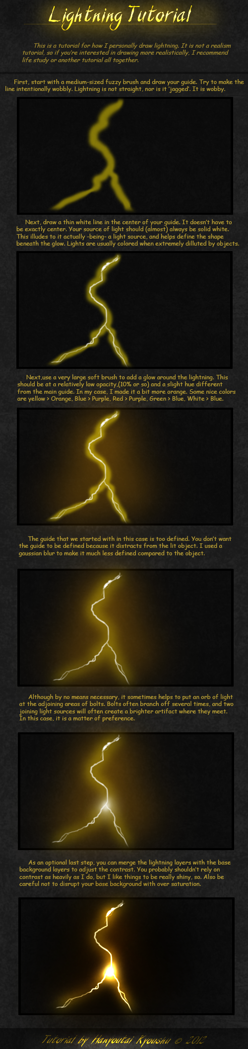 Drawing Lightning Magic How To Draw Lightning Digital