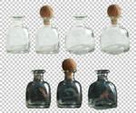 Small glass bottle PNG