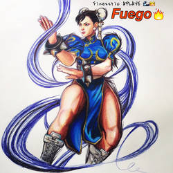 Chun-li street fighter V drawing 