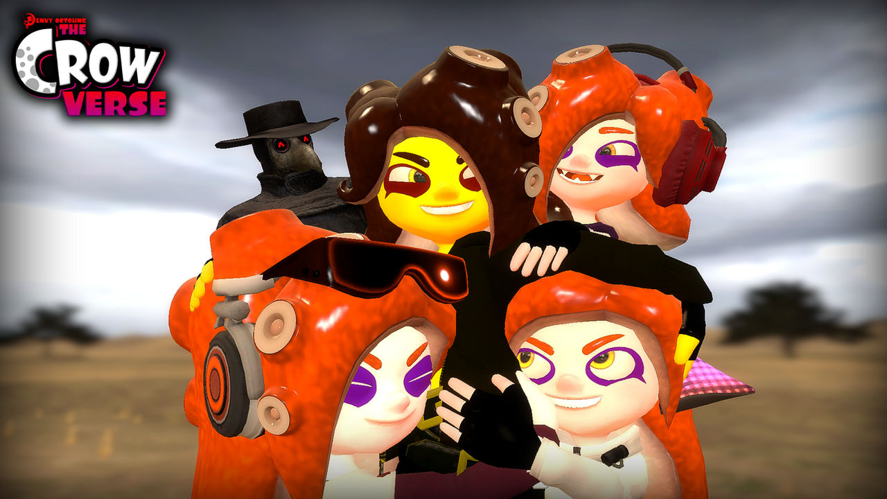 Ash Gets Hugged From Three Cute Orange Octolings!~ by Envy-Octoling on ...