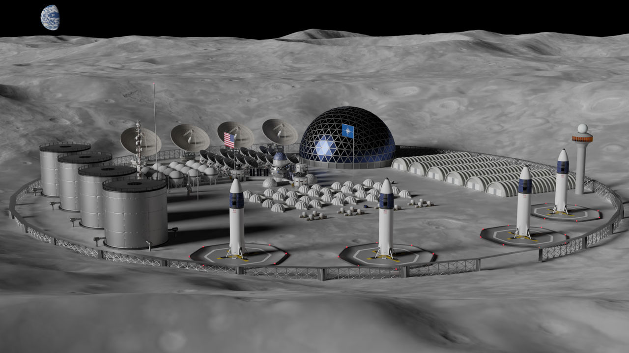 Artemis Base Camp - Scott Crater by QuintessenceReality2 on DeviantArt