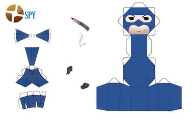 BLU Spy Chibi Papercraft