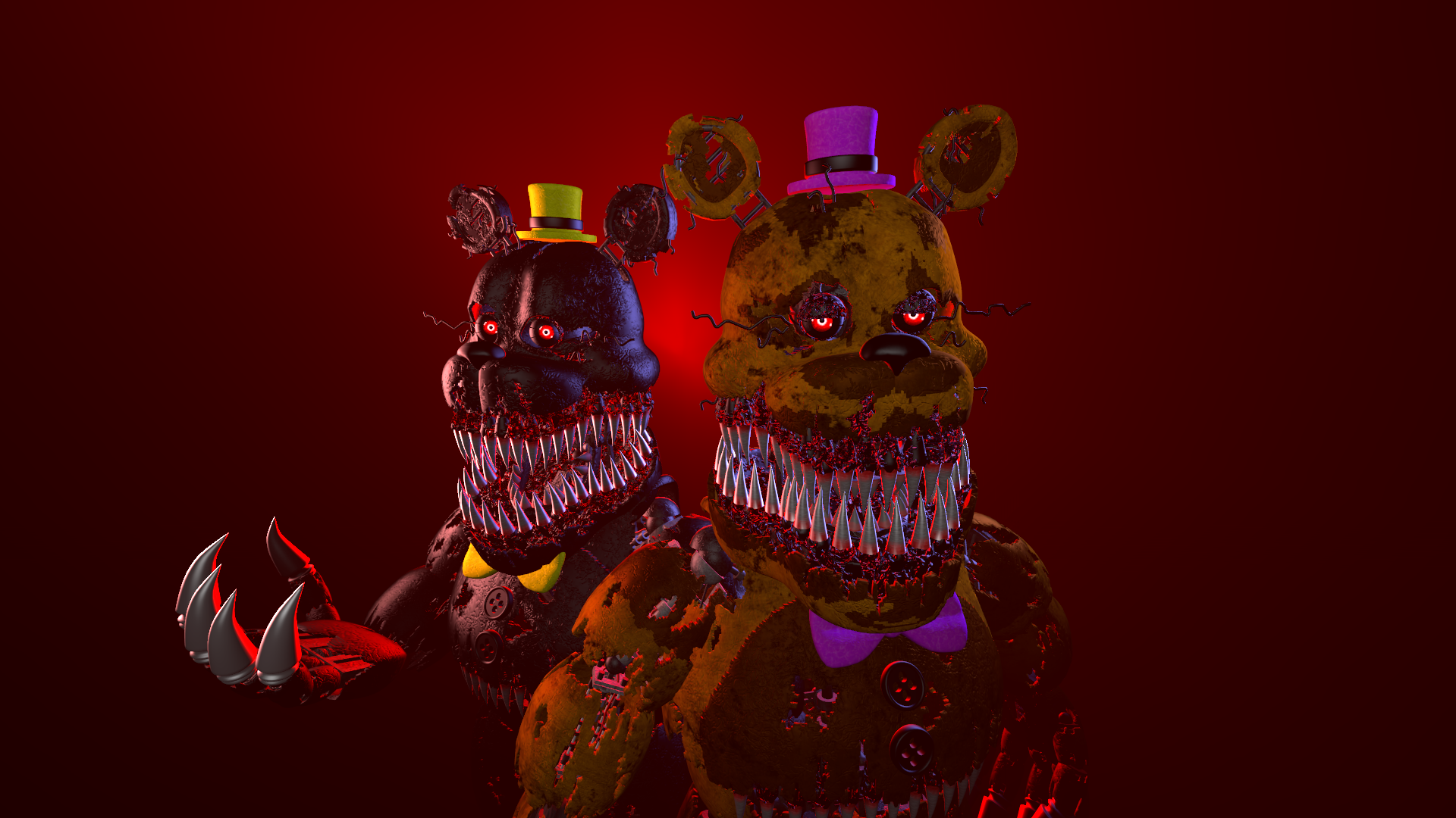 SFM FNAF) Nightmare Fredbear Poster by MysticMCMFP on DeviantArt