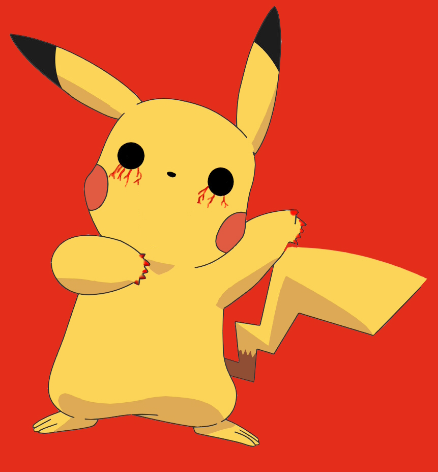 Creepy Pikachu by aylinDraw on DeviantArt