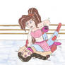 Megara vs Jasmine - Wrestling