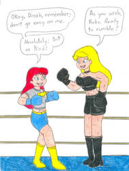 Boxing Batgirl vs Black Canary