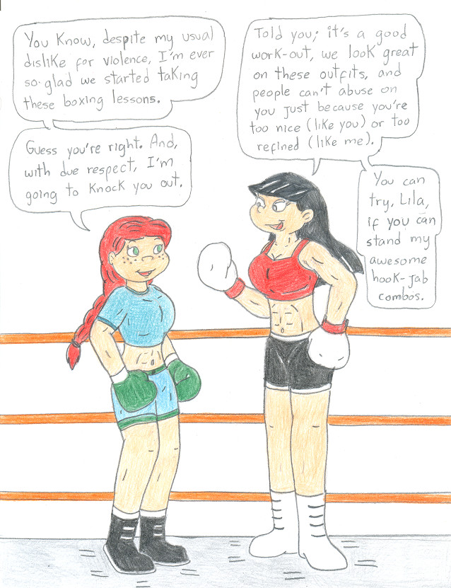 Boxing Lila and Rhonda