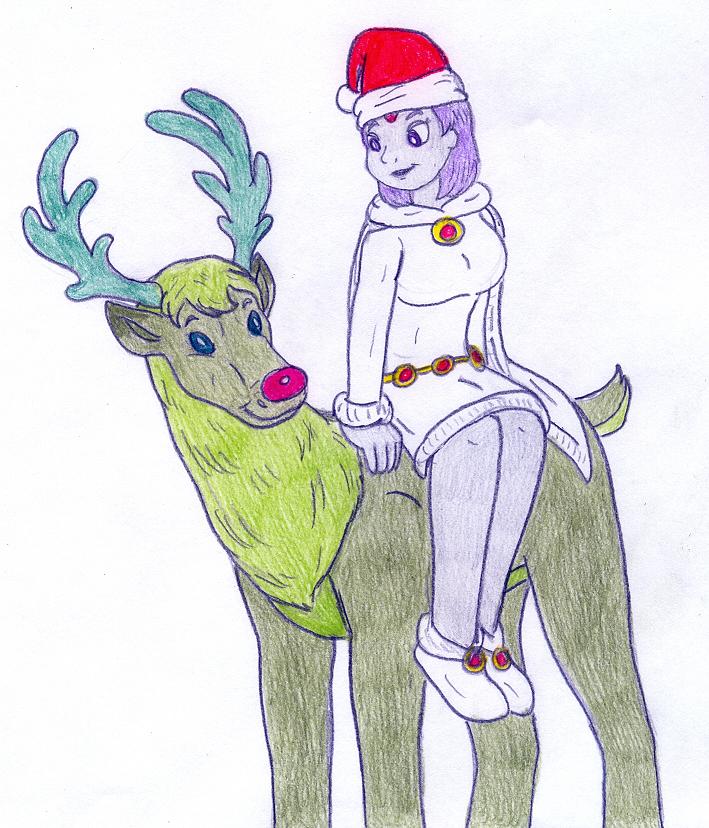 Xmas - Raven and Beast Boy