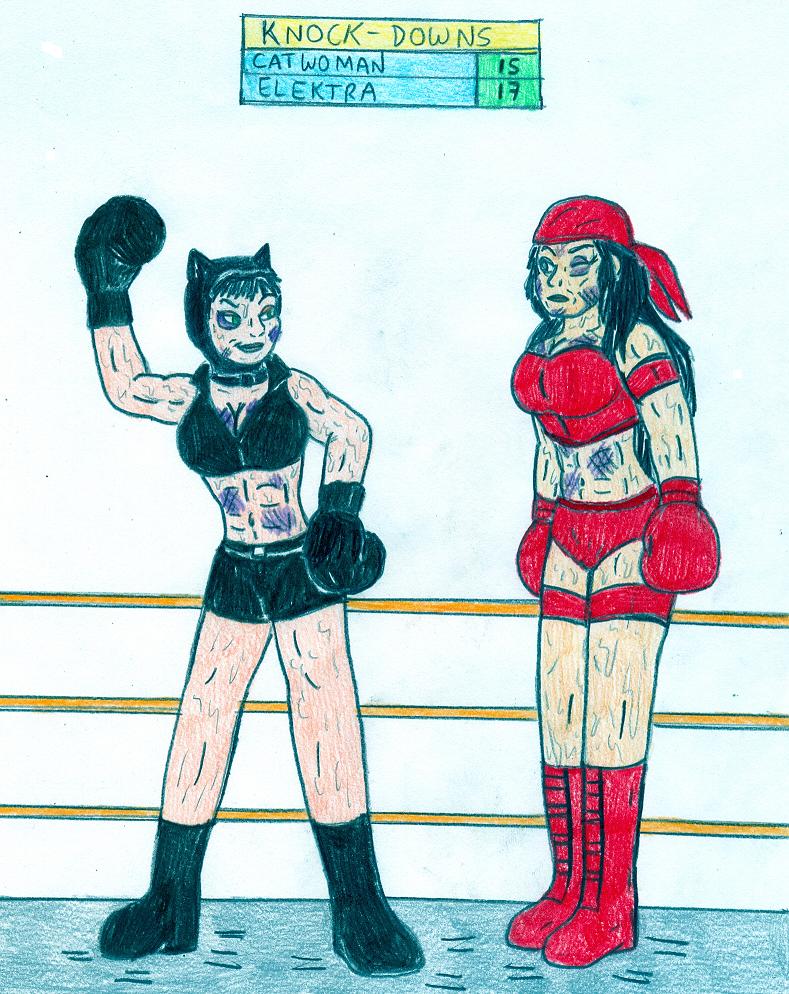 Boxing Catwoman vs Elektra