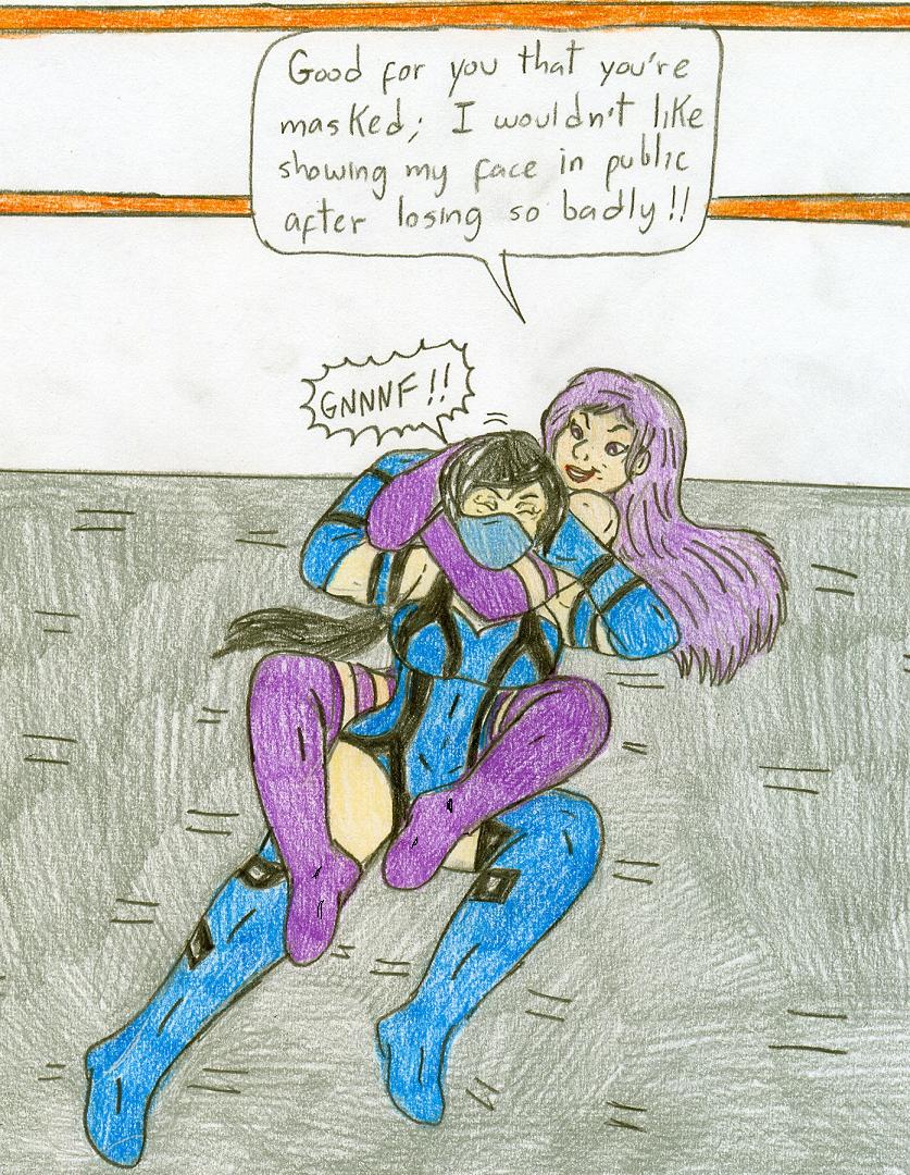 Wrestling Psylocke vs Kitana